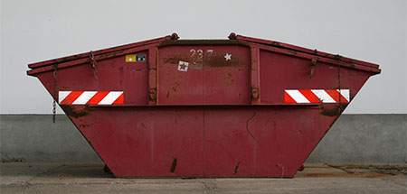 7 m³ Absetzcontainer gedeckt 3500 x 1690 x 1400 mm